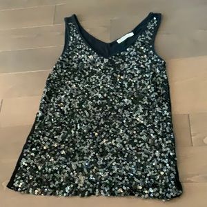 Tank shirt with sequin front